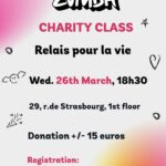 Flyer in English for the Charity Zumba for Relais pour la Vie Luxembourg 2025